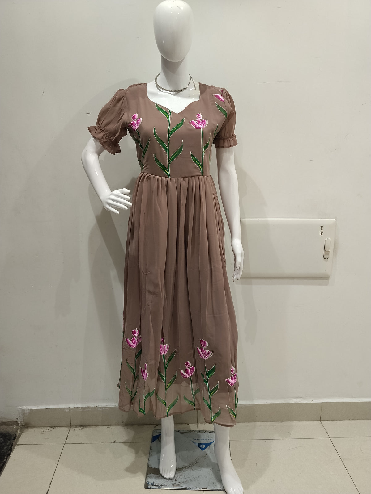 Georgette Hand painting Frocks