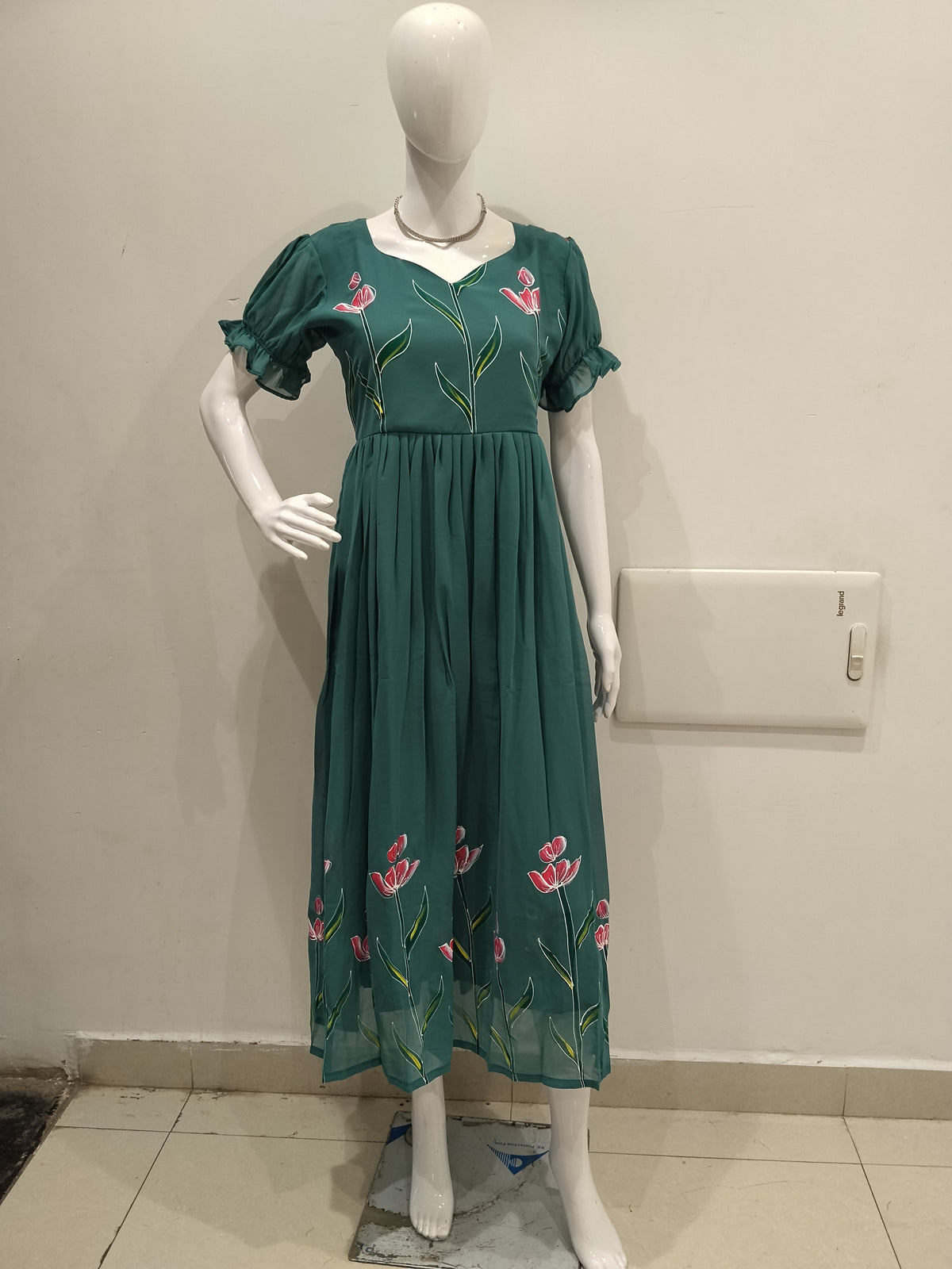 Georgette Hand Painting Frocks