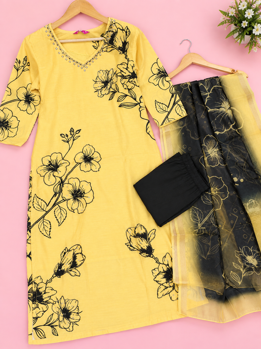 Muslin Silk 3 Piece set