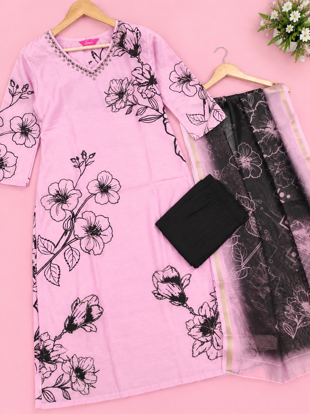 Muslin Silk 3 Piece set