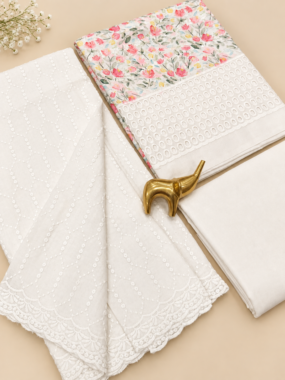 Chikankari dress Material
