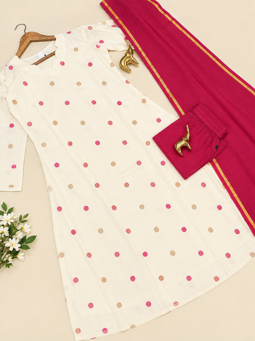 Khadi Cotton 3 Piece Set