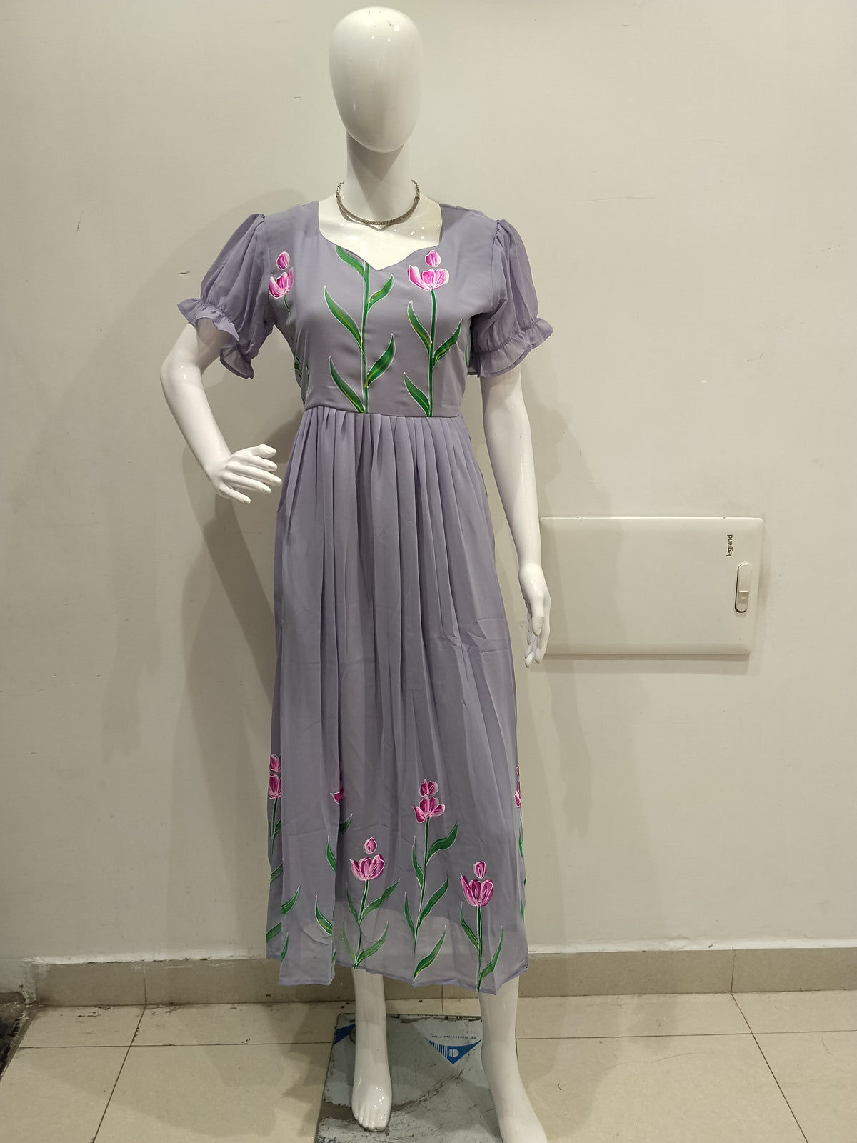 Georgette Hand Painting Frocks