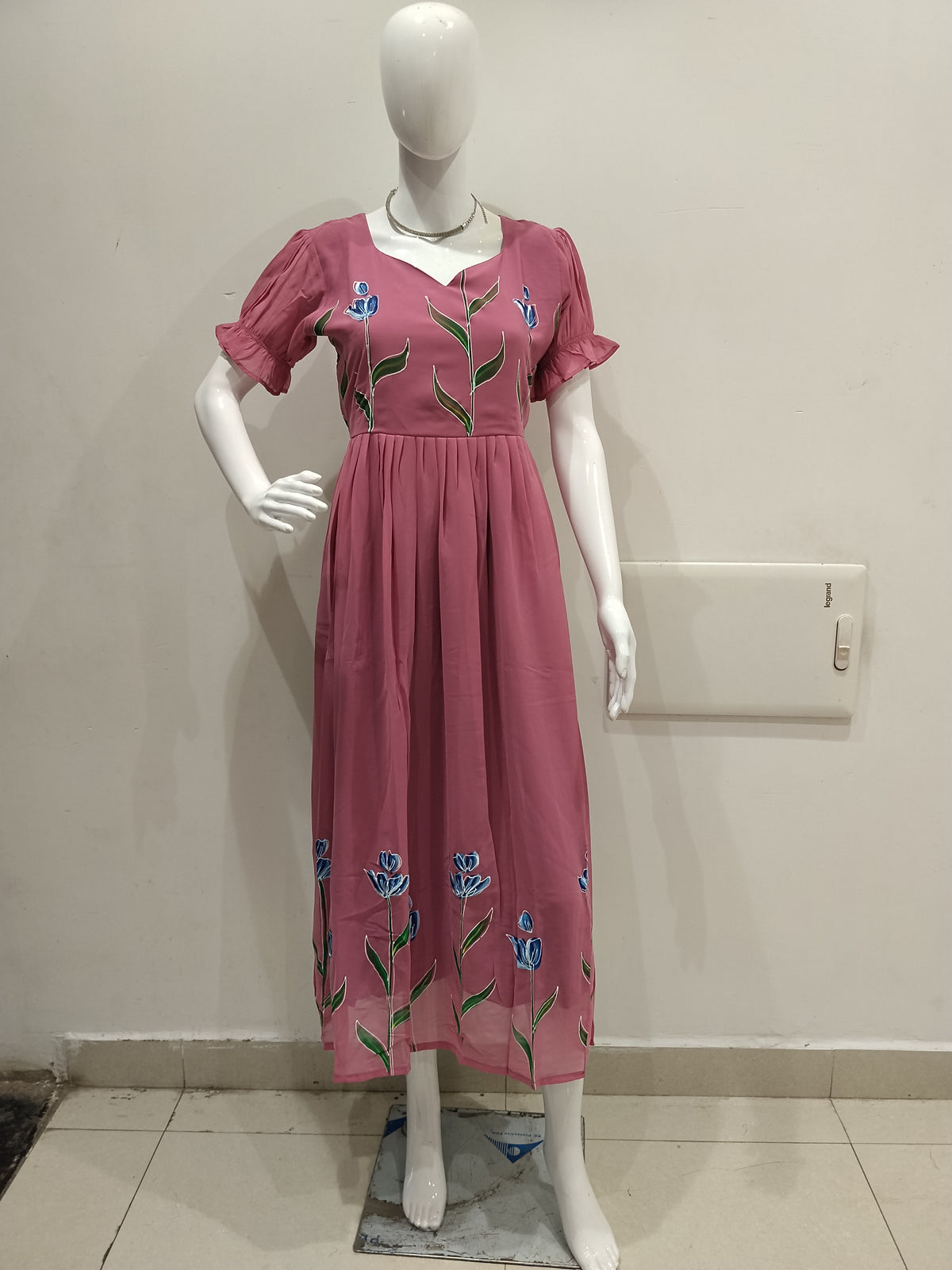 Georgette Hand Painting Frocks