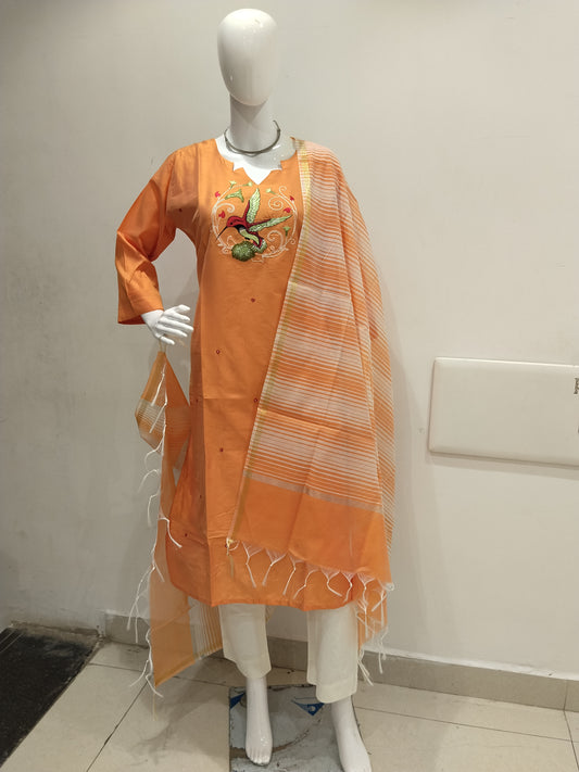 Gorgeous Semi Raw Silk 3 Piece Set